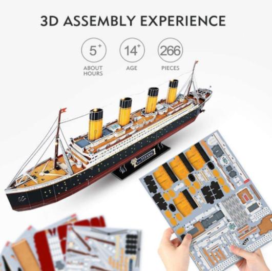 Syntymäpäivälahjapaperista tehty DIY Stadiumin 3D-pulma aikuisille